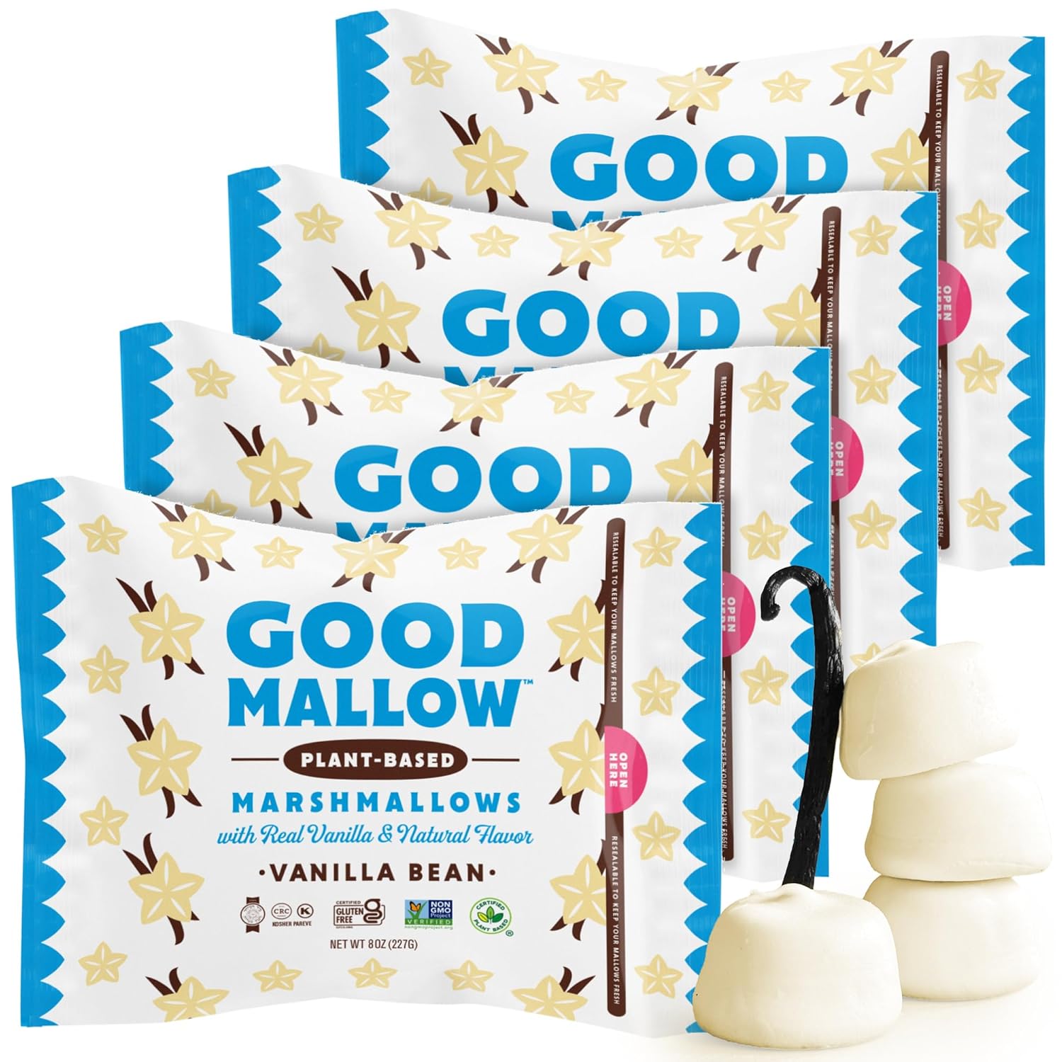 GoodMallow Vegan Marshmallows - Fluffy, Sweet, and Guilt-Free