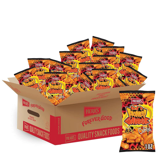 Herr's Hot & Honey Cheese Curls - Perfect Flavor Balance