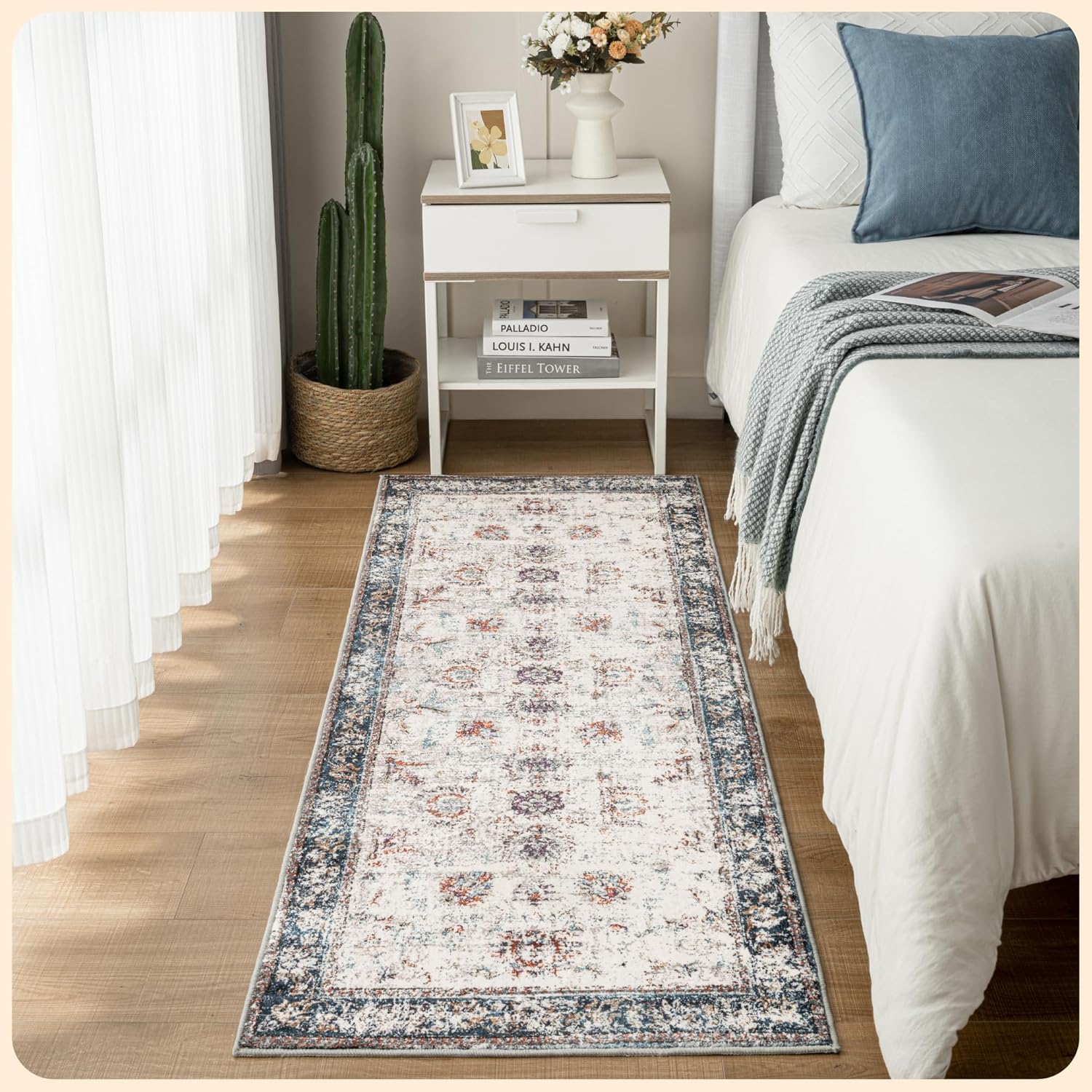 Istana Hallway Runner Rug 2.5x8 - Stylish Non Slip Entryway Rug