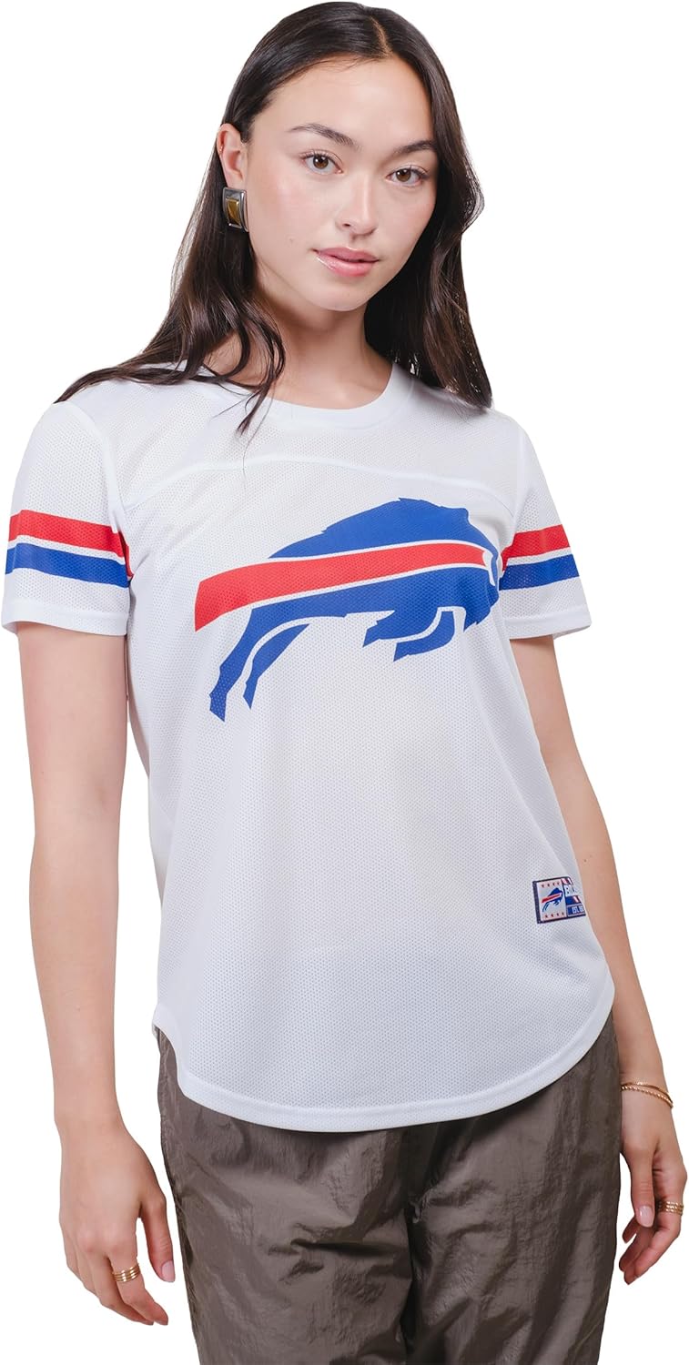 Ultra Game NFL Official Women's Super Soft Mesh Jersey T-Shirt