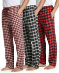 Mens Soft Cotton Flannel Pajama Pants 3-Pack - Big and Tall Comfort