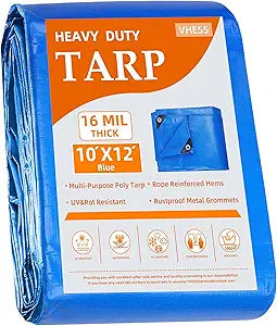 Heavy Duty Waterproof Tarps 10 X 12 for All Weather Use