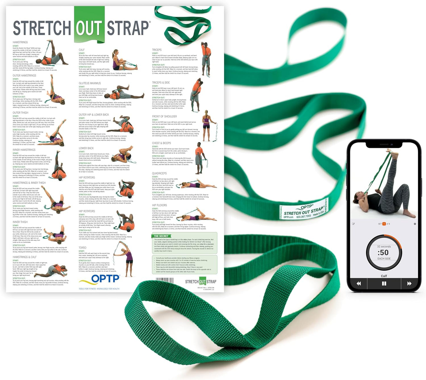 USA Made Stretch Out Strap for Therapy & Yoga
