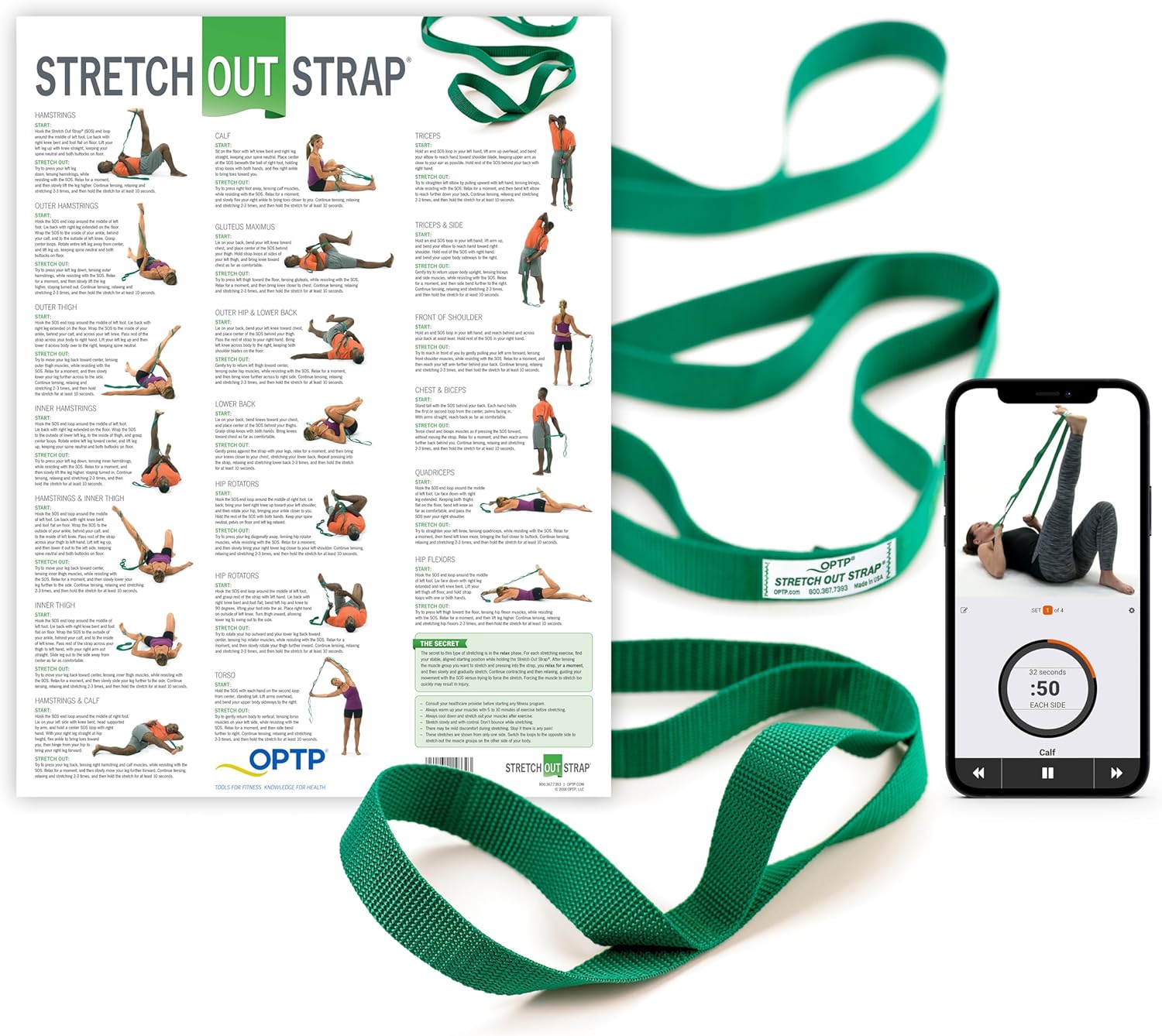 USA Made Stretch Out Strap for Therapy & Yoga
