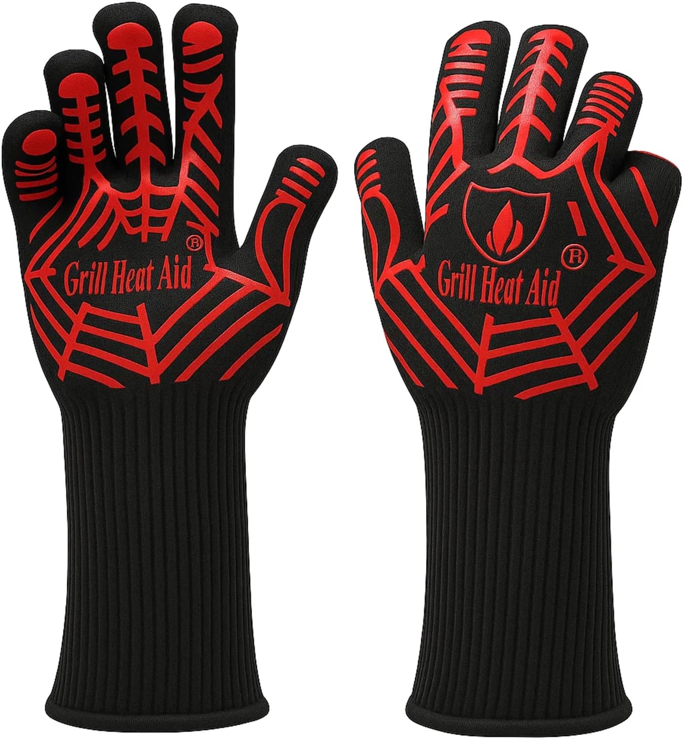 GRILL HEAT AID BBQ Grill Gloves for Extreme Heat Resistance