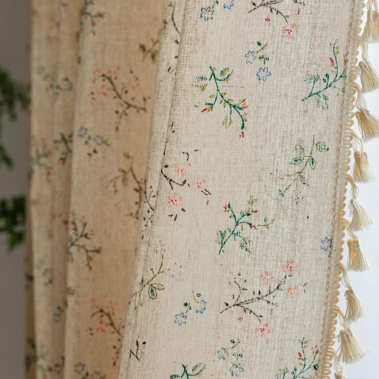 Floral Farmhouse Curtains 96 Inches Long for Vintage Decor