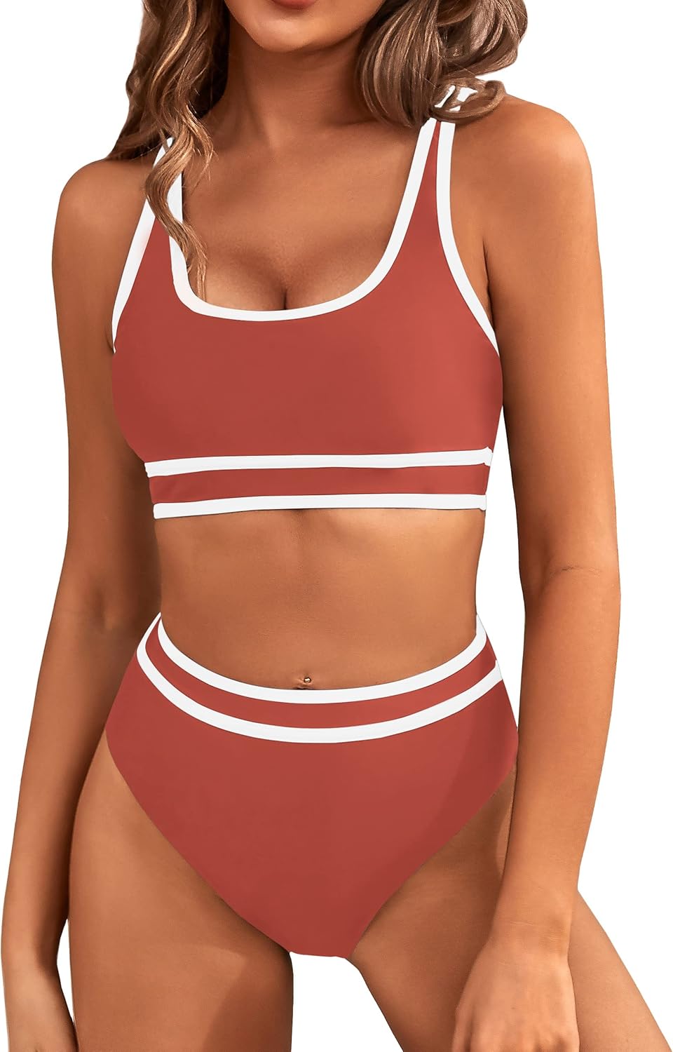BMJL Women's High Waisted Bikini Sets for Sporty Summer Fun
