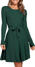 ANRABESS Women's Long Sleeve Midi Dress for Fall Fashion