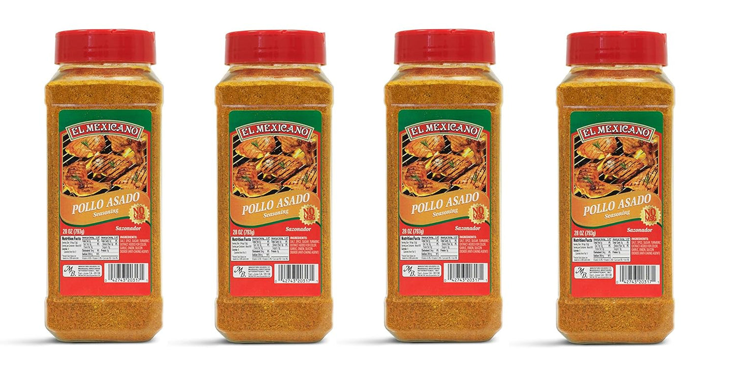 El Mexicano Pollo Asado Seasonings 4 Pack for Flavorful Dishes