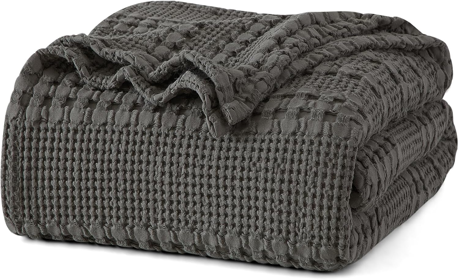 PHF 100% Cotton Waffle Weave Blanket for All-Season Comfort