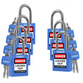TRADESAFE Lockout Tagout Locks Set - 7 Blue LOTO Locks for Safety