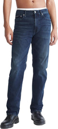 Calvin Klein Men's Straight Fit Jeans for Men - Stretch Denim