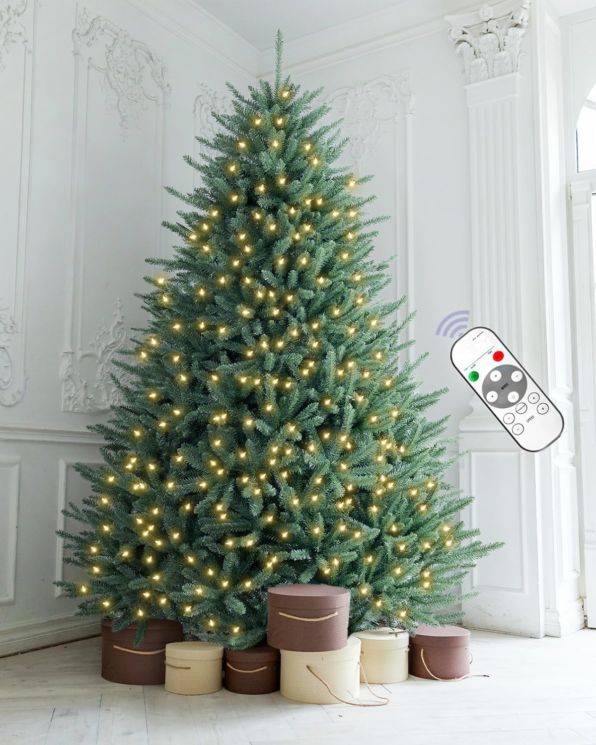 Pre-lit Christmas Tree 7FT Premium Spruce with Remote Control