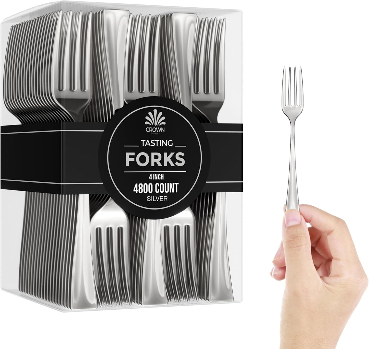 Exquisite Mini Disposable Silver Forks for Elegant Events