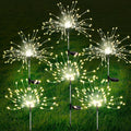 FOOING Solar Firework Lights 200 LED String Lights - Warm White
