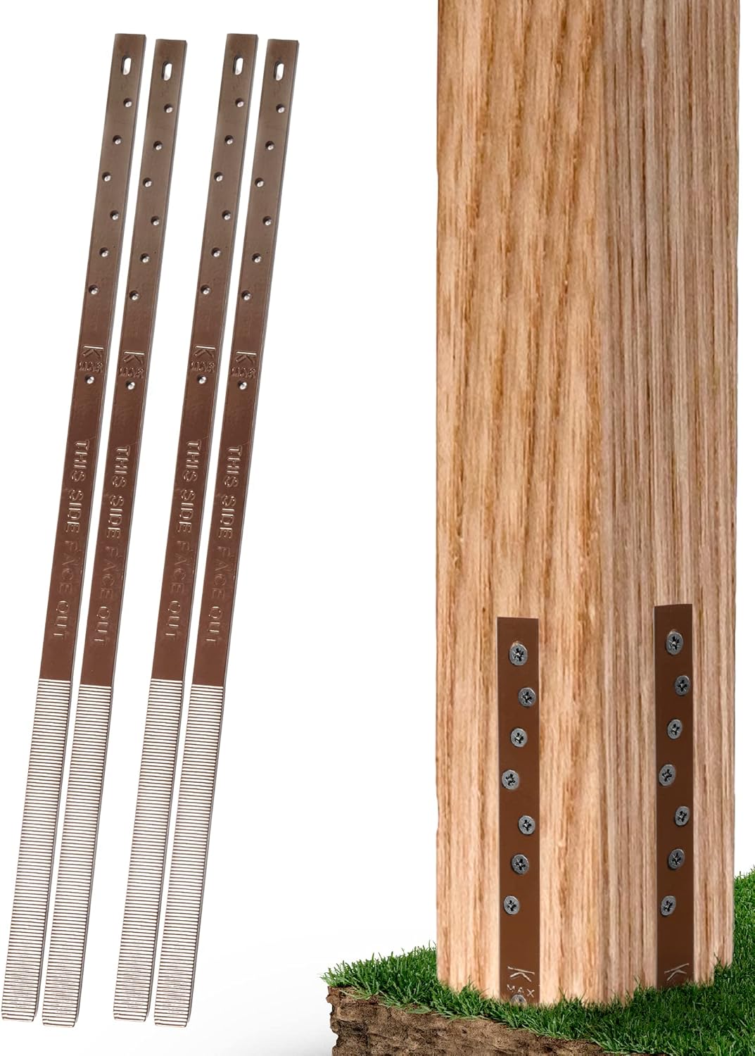 Pack of 4 Easy Fence Post Repair Kit for Quick Fixes
