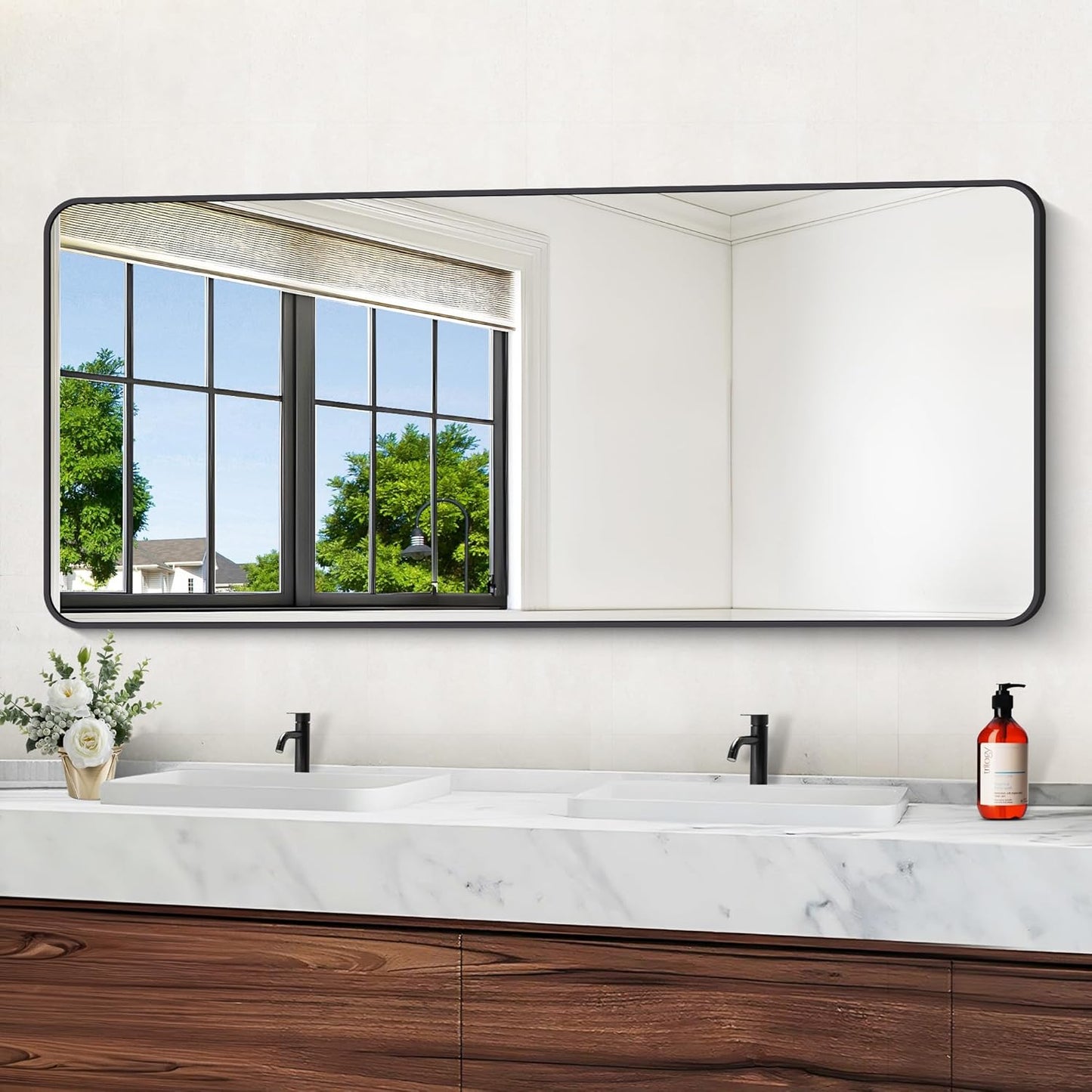 72in x 30in Decorative Rectangular Bathroom Mirror for Any Room
