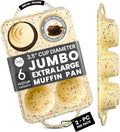 Confetti Silicone Jumbo Muffin Pan 6 Cup - Sturdy Non-Stick Set