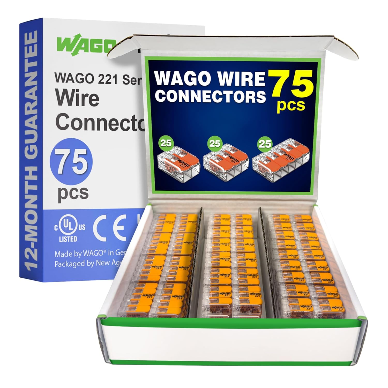 WAGO 221 Series Compact Splicing Wire Connectors for Easy Use