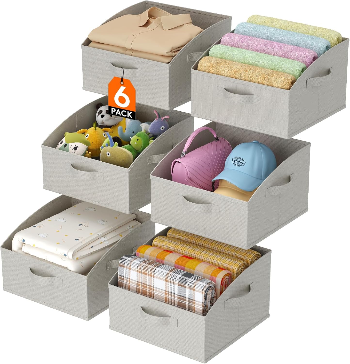 Lifewit Medium Trapezoid Closet Storage Bins for Organized Spaces