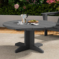 SERWALL Outdoor Coffee Table Round Patio Table - Durable
