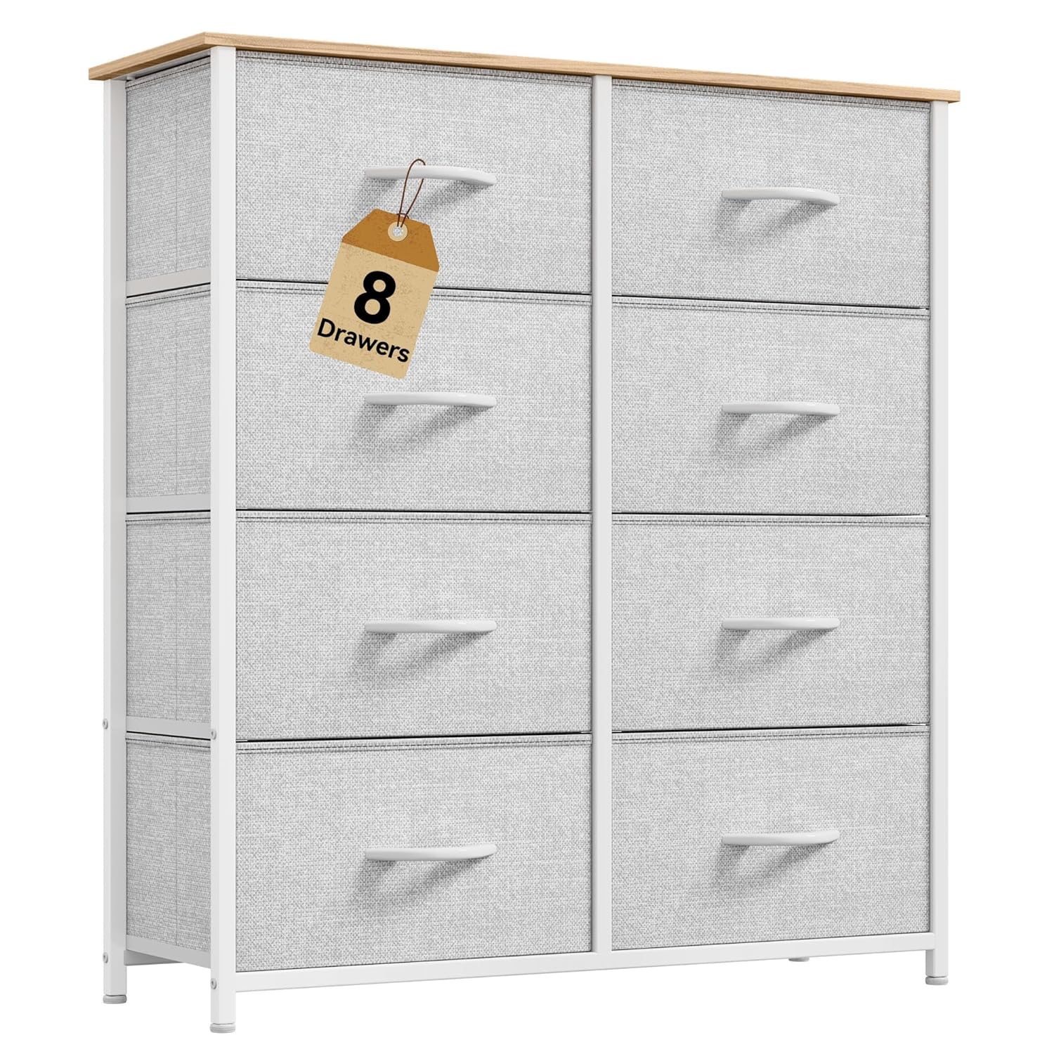 DWVO Fabric Dresser with 8 Drawers for Stylish Storage Needs