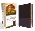 The Amplified Study Bible Leathersoft Purple, Thumb Indexed - Clear