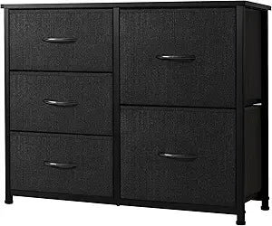 Storage Dresser Unit with 5 Drawers for Bedroom and Office