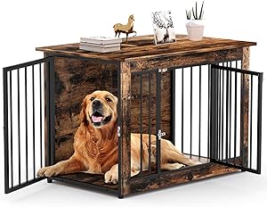 Heavy Duty Dog Crate Furniture for Large Dogs Up to 150 lbs