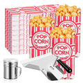 Dualshine 302 Pcs Popcorn Bags with Scoop & Salt Shaker - Party Pack