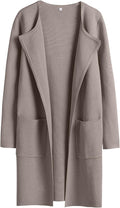 Womens Open Front Knit Cardigan Long Sweater Coat for Stylish Layering