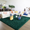 Ultra Soft Fluffy Rugs for Bedroom 6x9 ft - Plush Dark Green Comfort