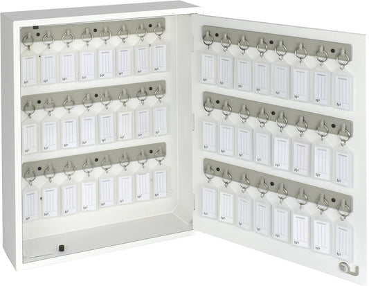 Acrimet Key Cabinet 48 Positions w/ Lock & Tags - White