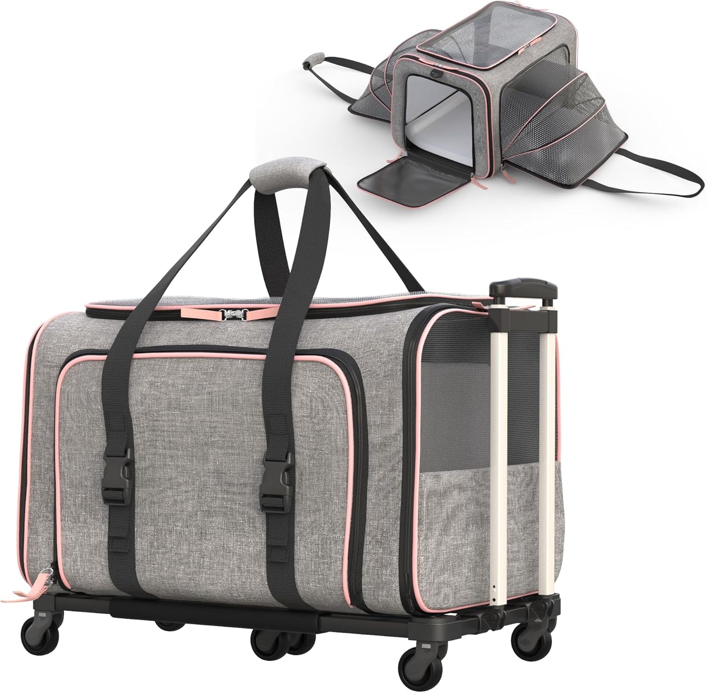 Katziela Rolling Rover Airline Compliant Expandable Pet Carrier