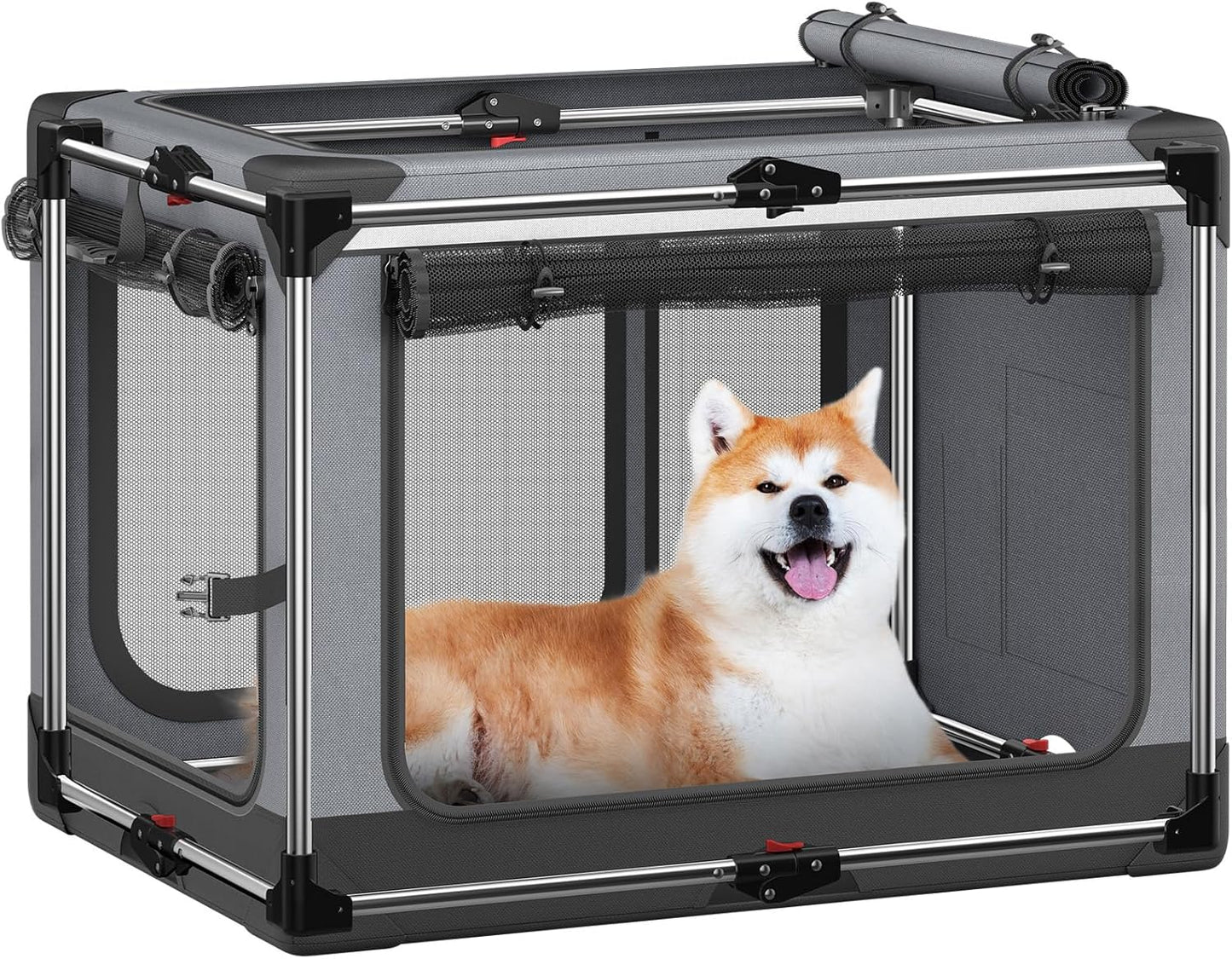 Collapsible Dog Crate for Medium Dogs - Portable & Soft Sided