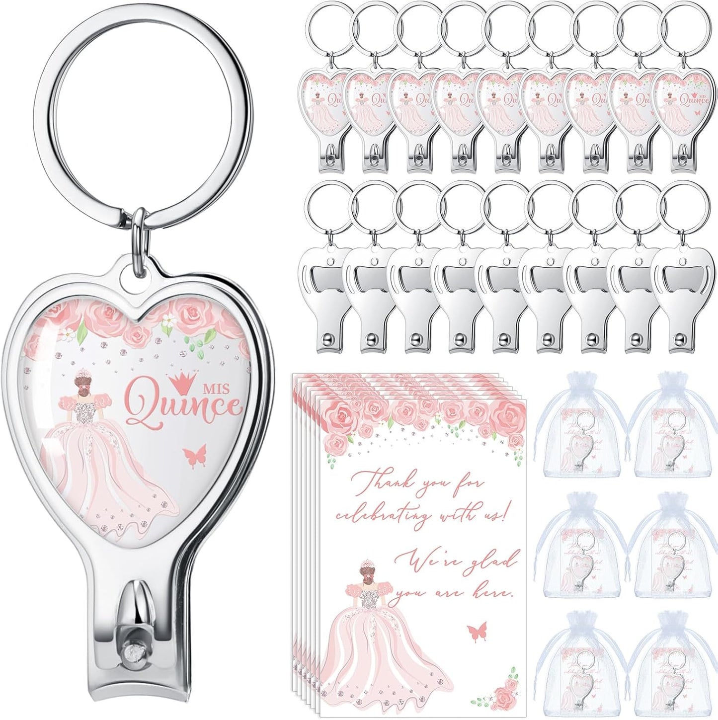 50 Sets Pink Quinceanera Party Favors for Sweet 15 Events