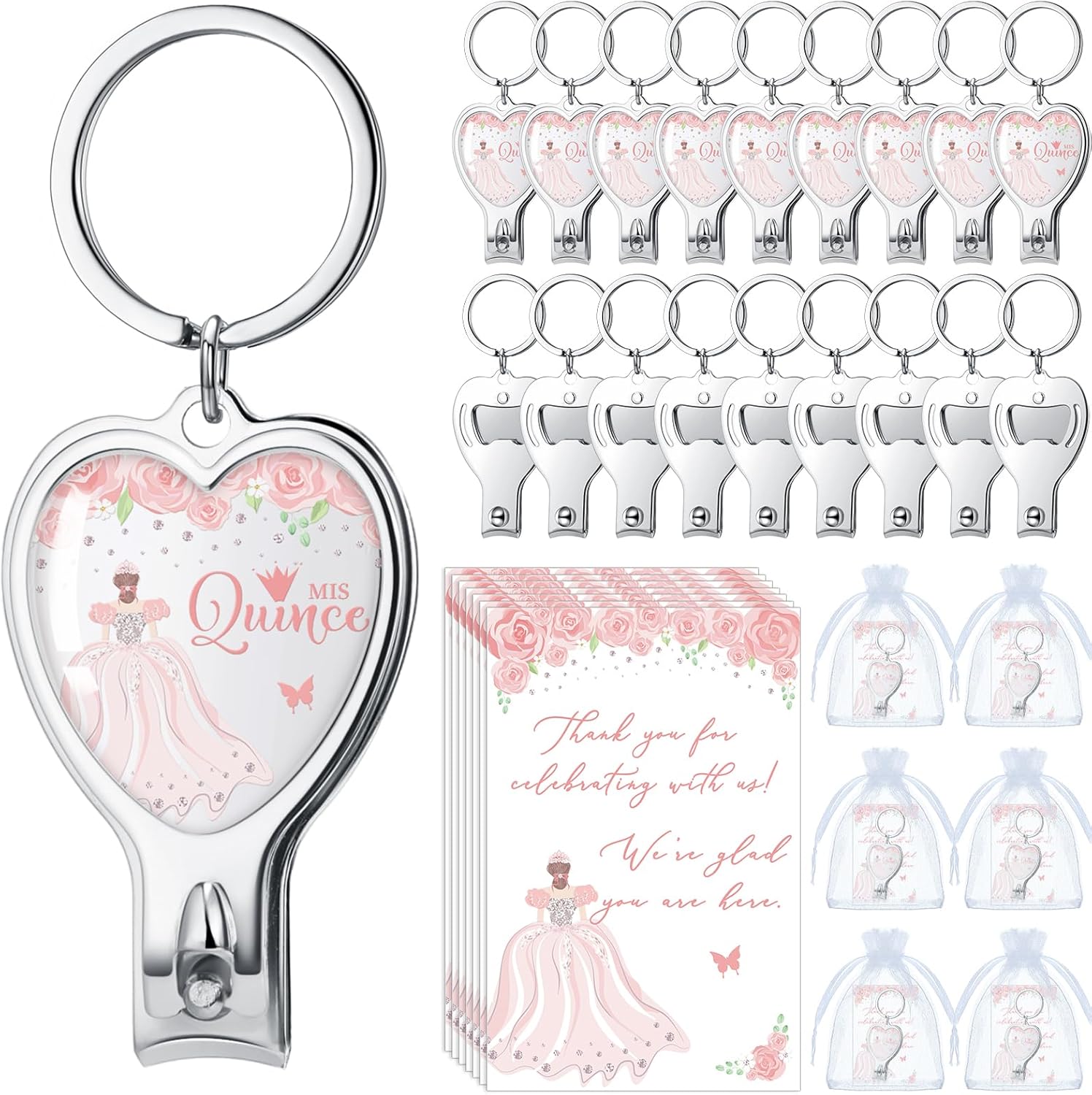 50 Sets Pink Quinceanera Party Favors for Sweet 15 Events