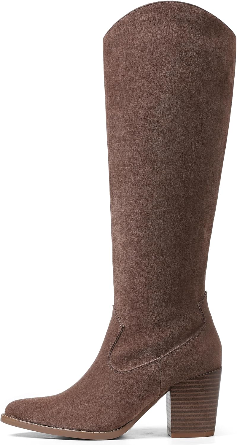 MeiLuSi Womens Knee High Boots with Chunky Heel for Fall Style