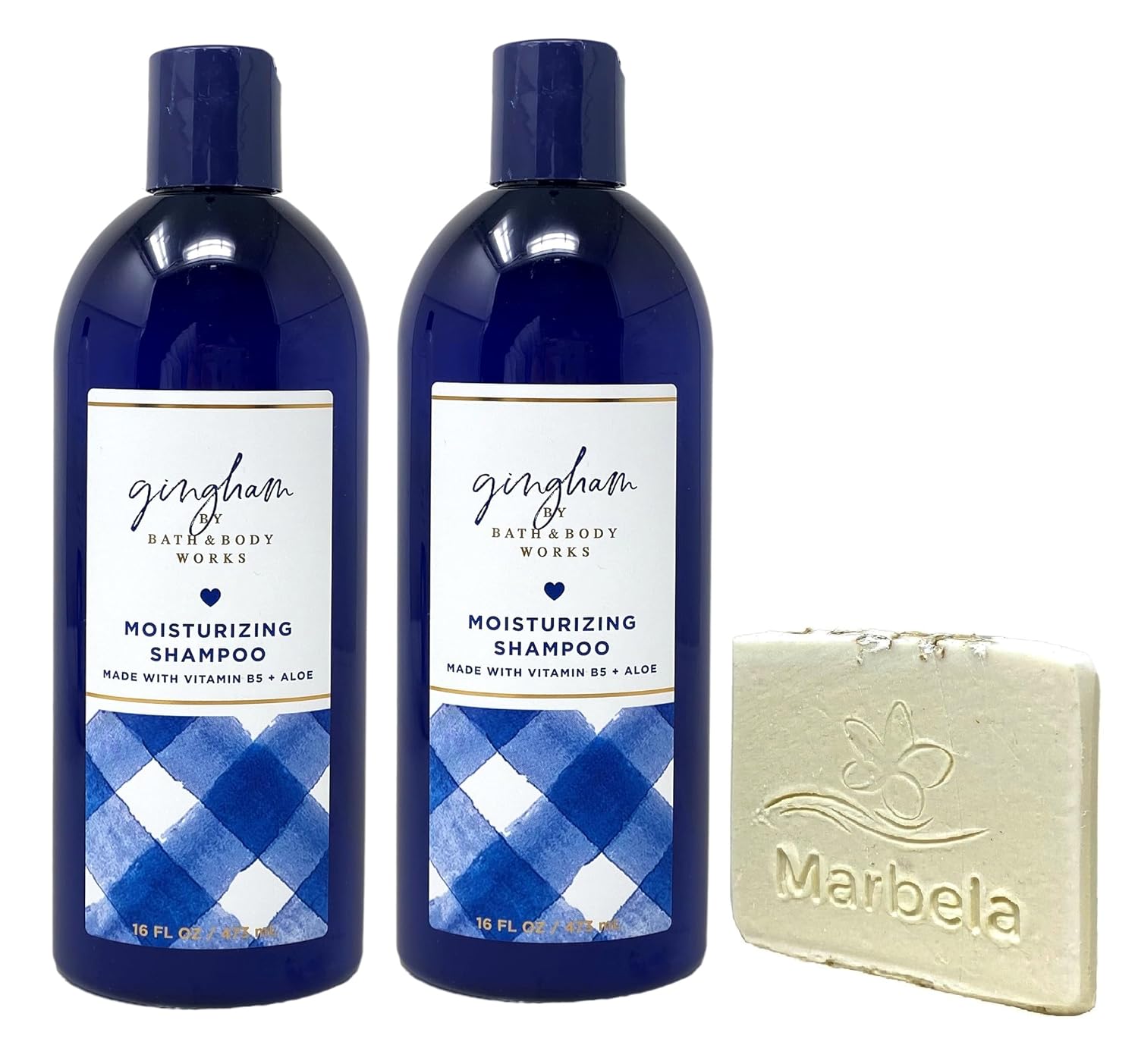 Bath & Body Works Gingham Shampoo Duo + Oats Soap