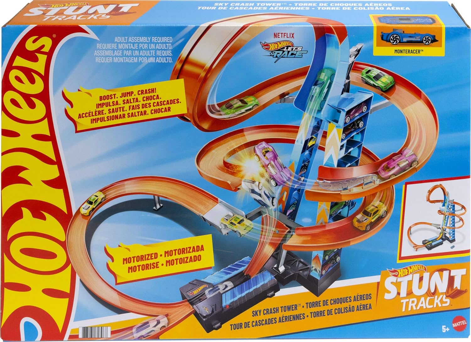 Hot Wheels Sky Crash Tower Track Set for Ultimate Racing Fun