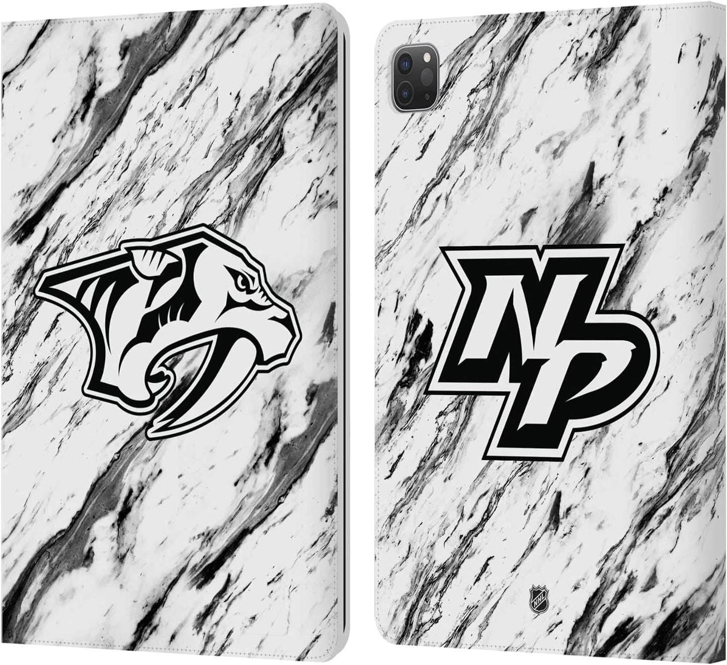NHL Marble Nashville Predators Leather Wallet Case for iPad Pro