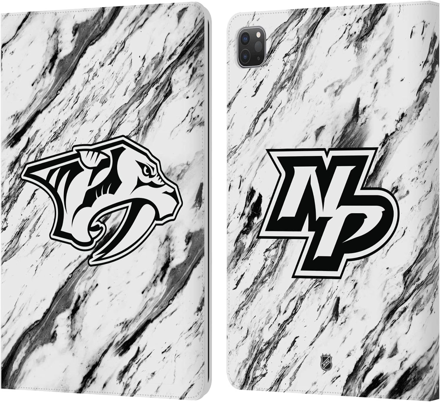 NHL Marble Nashville Predators Leather Wallet Case for iPad Pro