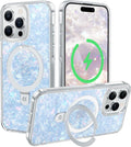 CASEKOO Pearl Shell iPhone 15 Pro Max Case with Magnetic Ring Stand