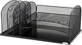 Onyx Mesh 3 Sorter/3 Tray Desktop Organizer - Durable Steel Mesh