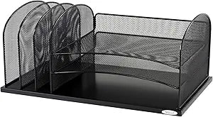 Safco Onyx Mesh 3 Sorter Desktop Organizer for Efficient Storage