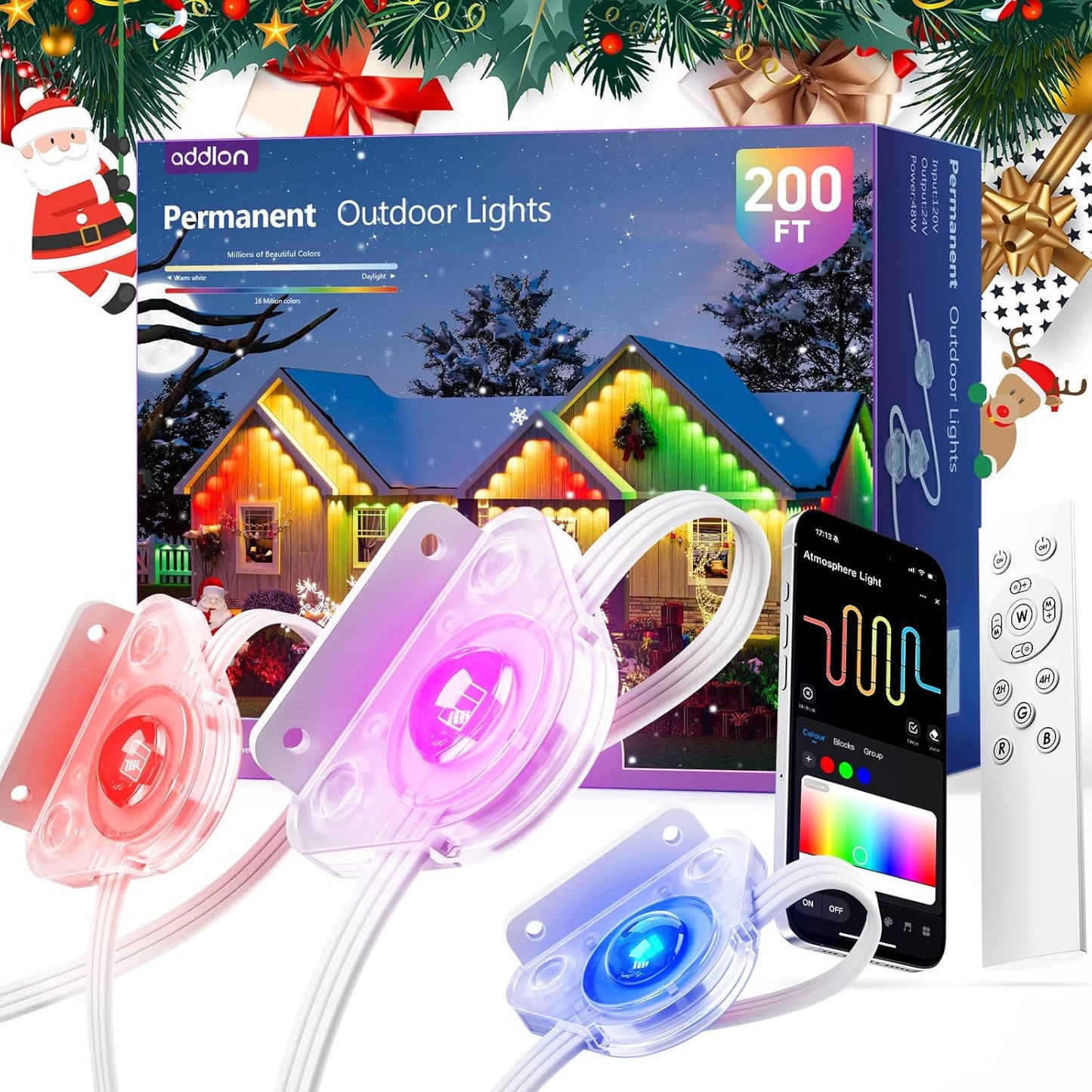 addlon Permanent Outdoor Lights for Year-Round Festive Decor