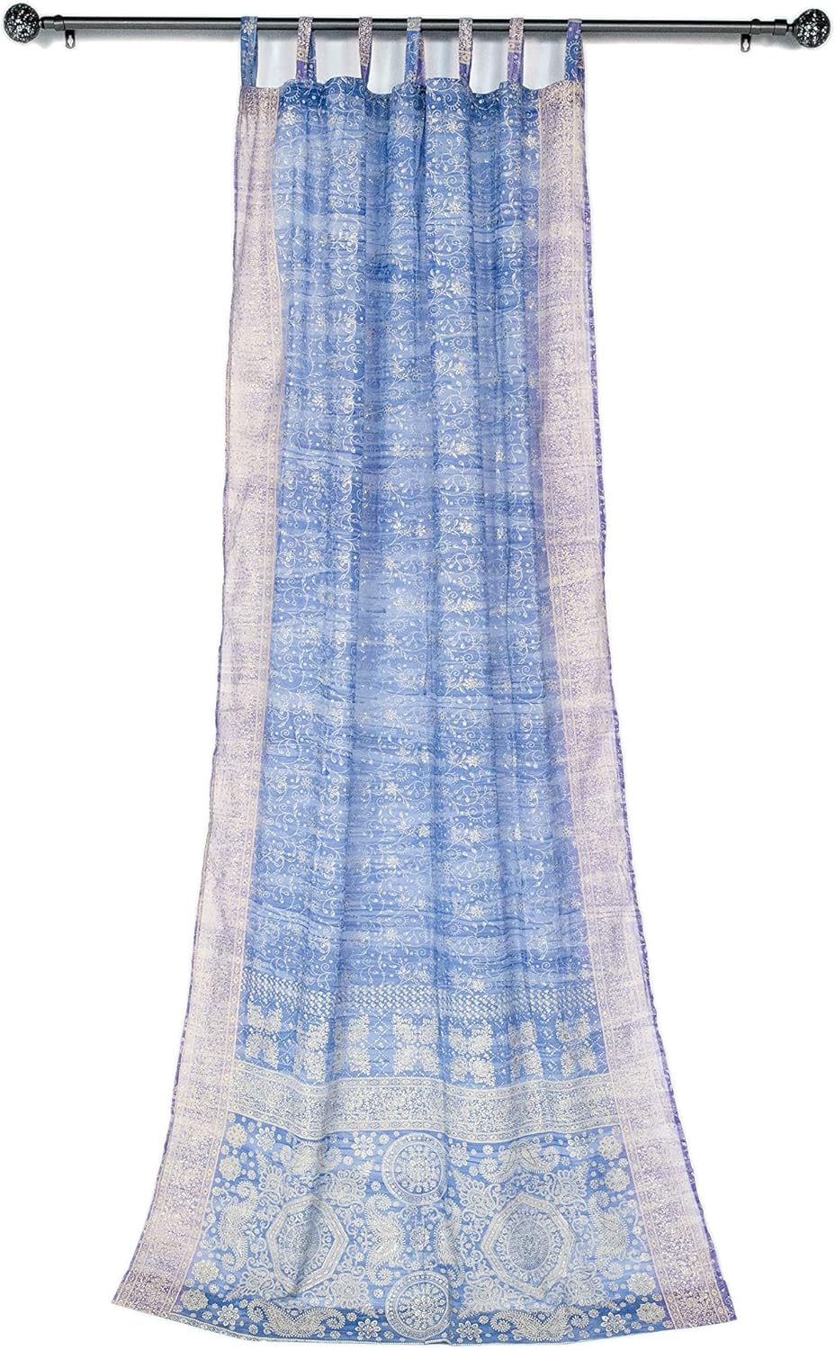 Light-Filtering Sari Colorful Curtains for Boho Decor