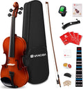Vangoa Violin 4/4 Full Size Fiddle Set - Starter Outfit for Beginners