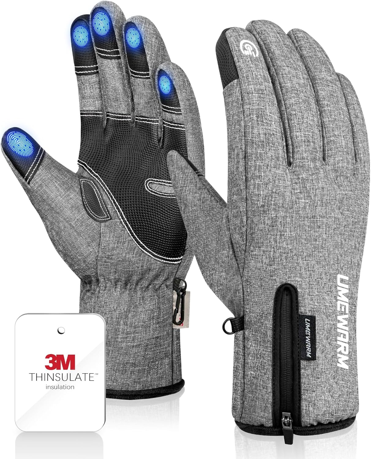 5-Layer Touchscreen Cold Weather Gloves for Men and Women