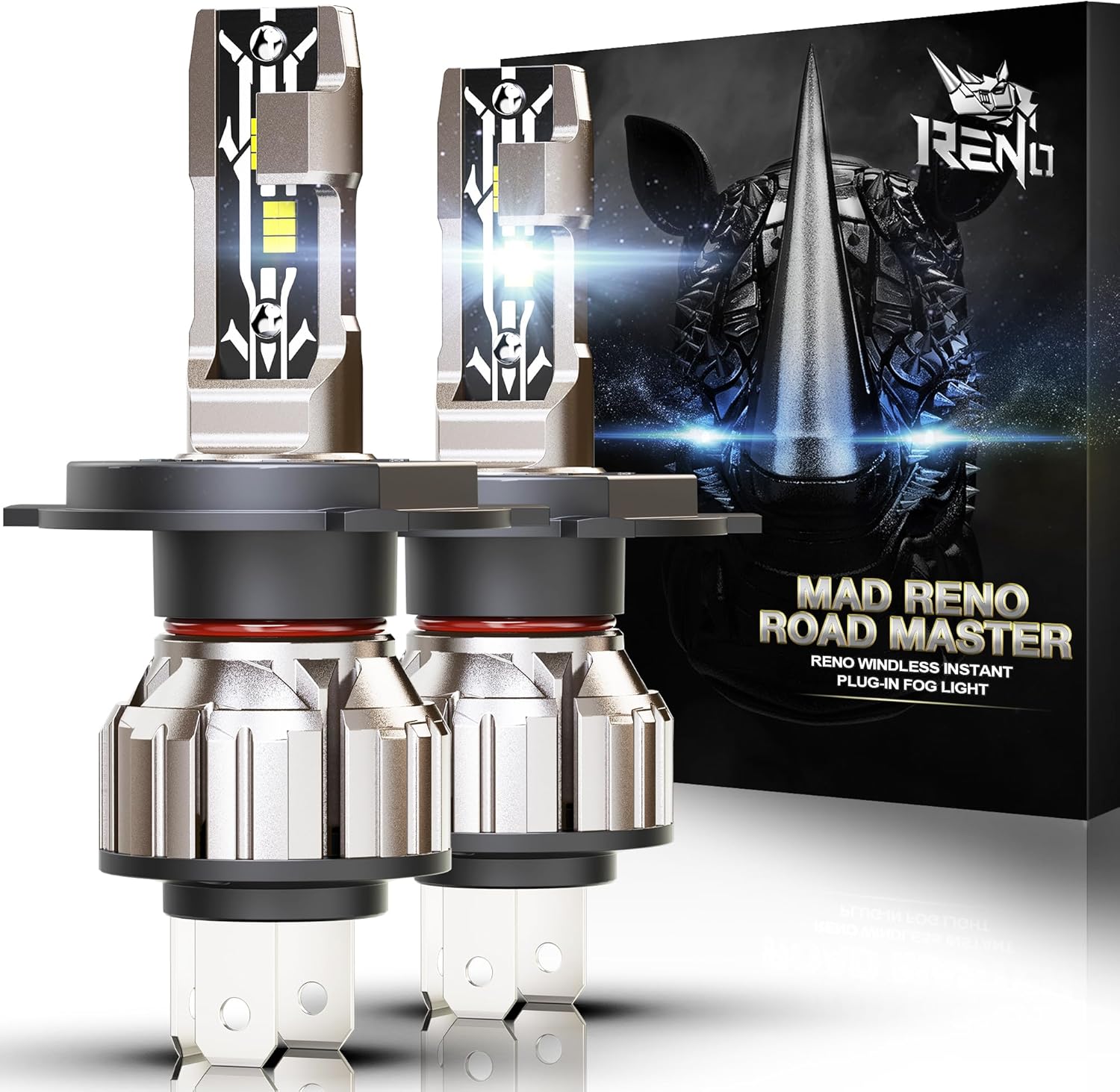 RENO H4 Bulb 9003 Light Bulbs for Clear Visibility and Safety